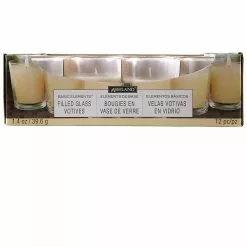 Flash Sale 🧨 12 Ivory Glass Votive Candles By Ashland® Basic Elements™ 😍