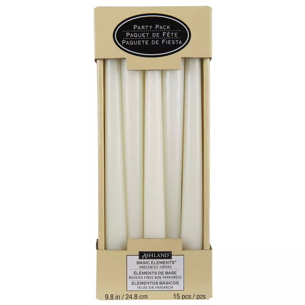 Flash Sale โญ 12 Packs: 15 ct. (180 total) 10" White Taper Candles by Ashland® ๐ 3 Flash Sale โญ 12 Packs: 15 ct. (180 total) 10" White Taper Candles by Ashland® ๐