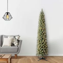 Wholesale ❤️ 7ft. Pre-Lit Artificial Cashmere Pencil 🔔 Christmas Tree, Clear Lights by Ashland® ⭐ -Ashland Online Store 10368145 16