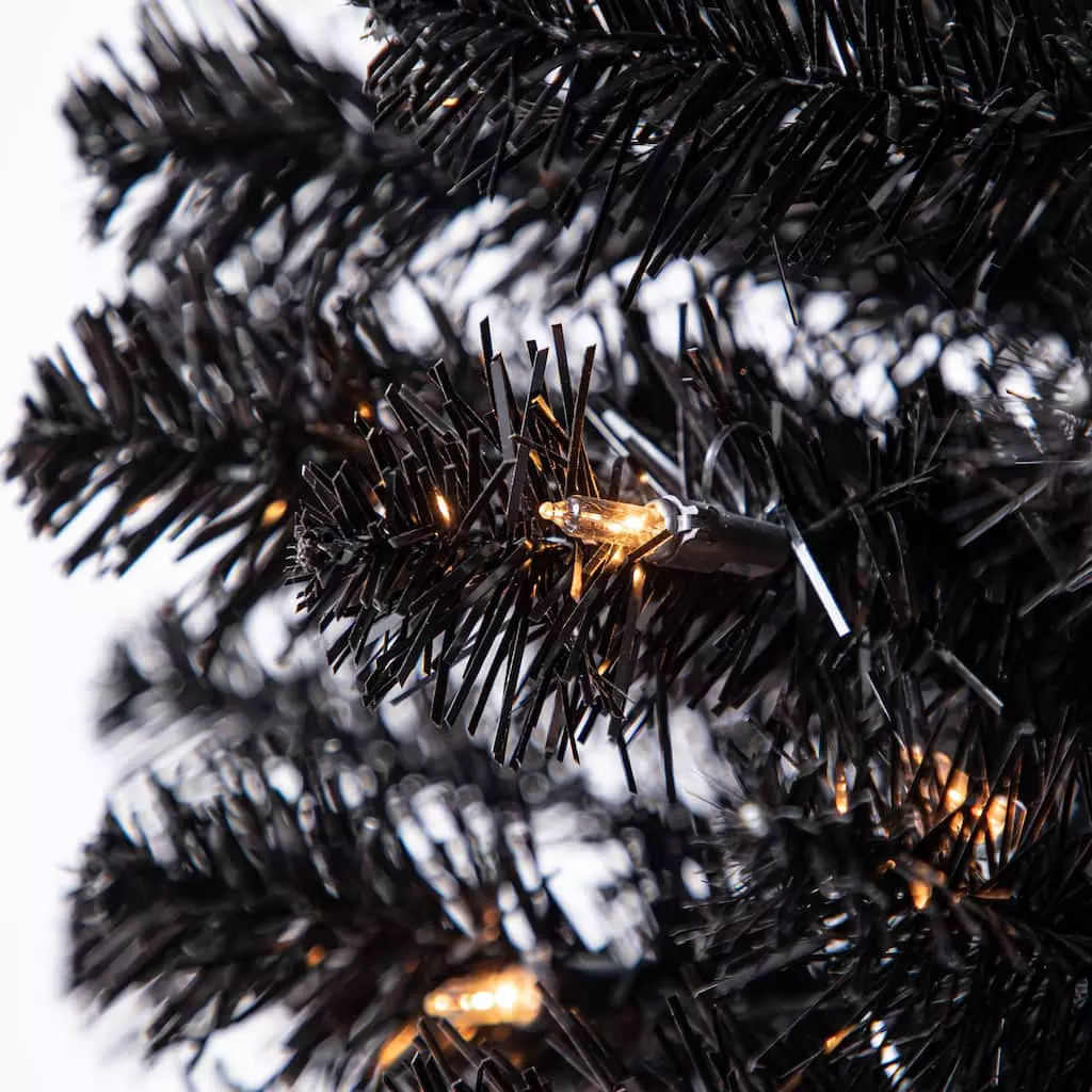 Cheap โ๏ธ 6ft. Pre-Lit Artificial Black Pencil ๐ Christmas Tree, Clear Lights by Ashland® โค๏ธ 6 Cheap โ๏ธ 6ft. Pre-Lit Artificial Black Pencil ๐ Christmas Tree, Clear Lights by Ashland® โค๏ธ - Image 4