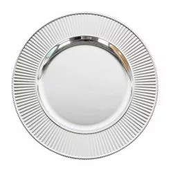 Buy 😀 Electric Silver Ribbed Charger By Ashland® ✨