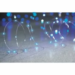 Discount 🛒 40ct. Blue Silver Wire LED String Lights by Ashland® 🎁 -Ashland Online Store 10473565 4