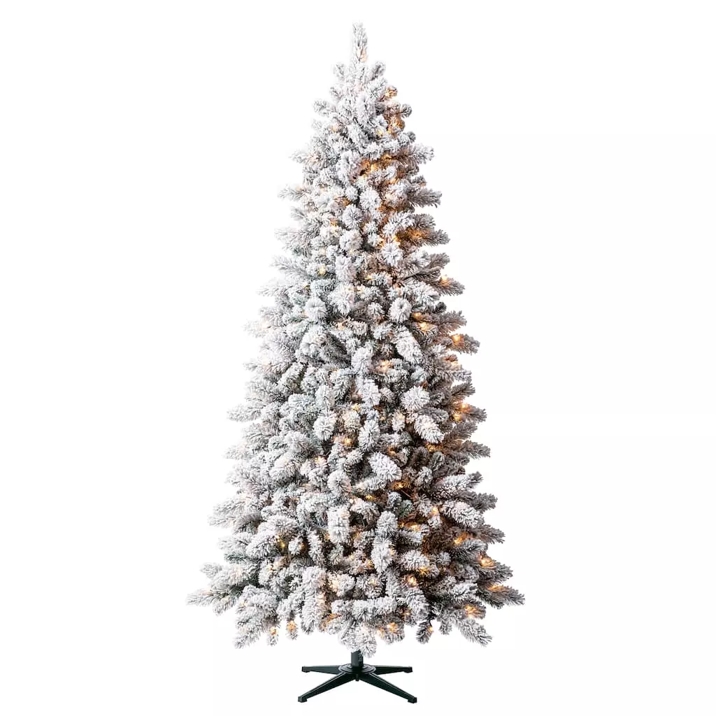 Best Pirce 💯 7.5ft. Pre-Lit Vermont Pine Flocked Artificial Christmas Tree, Clear Lights by Ashland® 🥰 3 Best Pirce 💯 7.5ft. Pre-Lit Vermont Pine Flocked Artificial Christmas Tree, Clear Lights by Ashland® 🥰