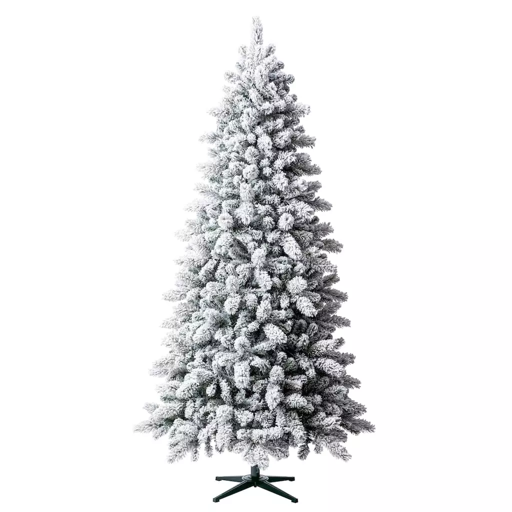 Best Pirce 💯 7.5ft. Pre-Lit Vermont Pine Flocked Artificial Christmas Tree, Clear Lights by Ashland® 🥰 4 Best Pirce 💯 7.5ft. Pre-Lit Vermont Pine Flocked Artificial Christmas Tree, Clear Lights by Ashland® 🥰 - Image 2