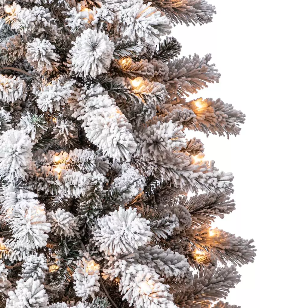 Best Pirce 💯 7.5ft. Pre-Lit Vermont Pine Flocked Artificial Christmas Tree, Clear Lights by Ashland® 🥰 5 Best Pirce 💯 7.5ft. Pre-Lit Vermont Pine Flocked Artificial Christmas Tree, Clear Lights by Ashland® 🥰 - Image 3