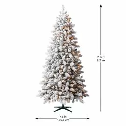 Best Pirce 💯 7.5ft. Pre-Lit Vermont Pine Flocked Artificial Christmas Tree, Clear Lights by Ashland® 🥰 15 Best Pirce 💯 7.5ft. Pre-Lit Vermont Pine Flocked Artificial Christmas Tree, Clear Lights by Ashland® 🥰 -Ashland Online Store 10489203 14
