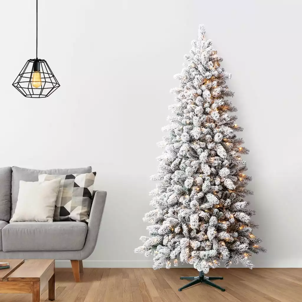 Best Pirce 💯 7.5ft. Pre-Lit Vermont Pine Flocked Artificial Christmas Tree, Clear Lights by Ashland® 🥰 10 Best Pirce 💯 7.5ft. Pre-Lit Vermont Pine Flocked Artificial Christmas Tree, Clear Lights by Ashland® 🥰 - Image 8