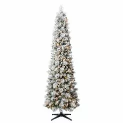 Promo ๐ 7ft. Pre-Lit Artificial Slim Christmas Tree, Clear Lights by Ashland® ๐
