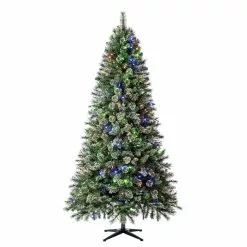 Hot Sale 🌟 7.5ft. Pre-Lit Augusta Pine Artificial ❄ Christmas Tree, Color Changing LED Lights by Ashland® ⭐