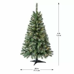 Best Pirce 🥰 4ft. Pre-Lit Riverside Pine Artificial Christmas Tree, Clear Lights by Ashland® ✨ -Ashland Online Store 10555064 14
