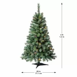 Discount 🛒 4ft. Pre-Lit Riverside Pine Artificial Christmas Tree, Multicolor Lights by Ashland® 😀 -Ashland Online Store 10555163 14