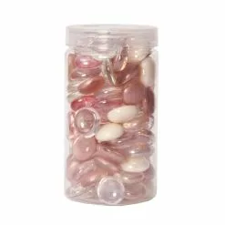 Deals 🎉 12 Pack: Cream & Pink Glass Gems By Ashland™ 😀