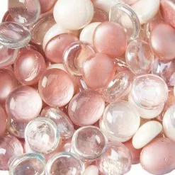 Deals 🎉 12 Pack: Cream & Pink Glass Gems By Ashland™ 😀 -Ashland Online Store 10556550 2 1
