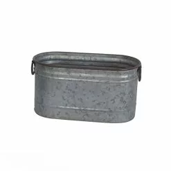 Cheap 🔥 Small Dark Galvanized Metal Oblong Planter By Ashland® ⌛