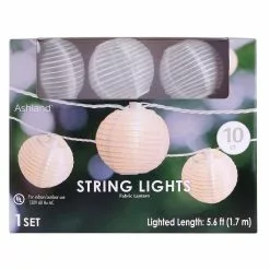 Buy 🎉 10ct. White Fabric Lantern String Lights By Ashland™ ✨