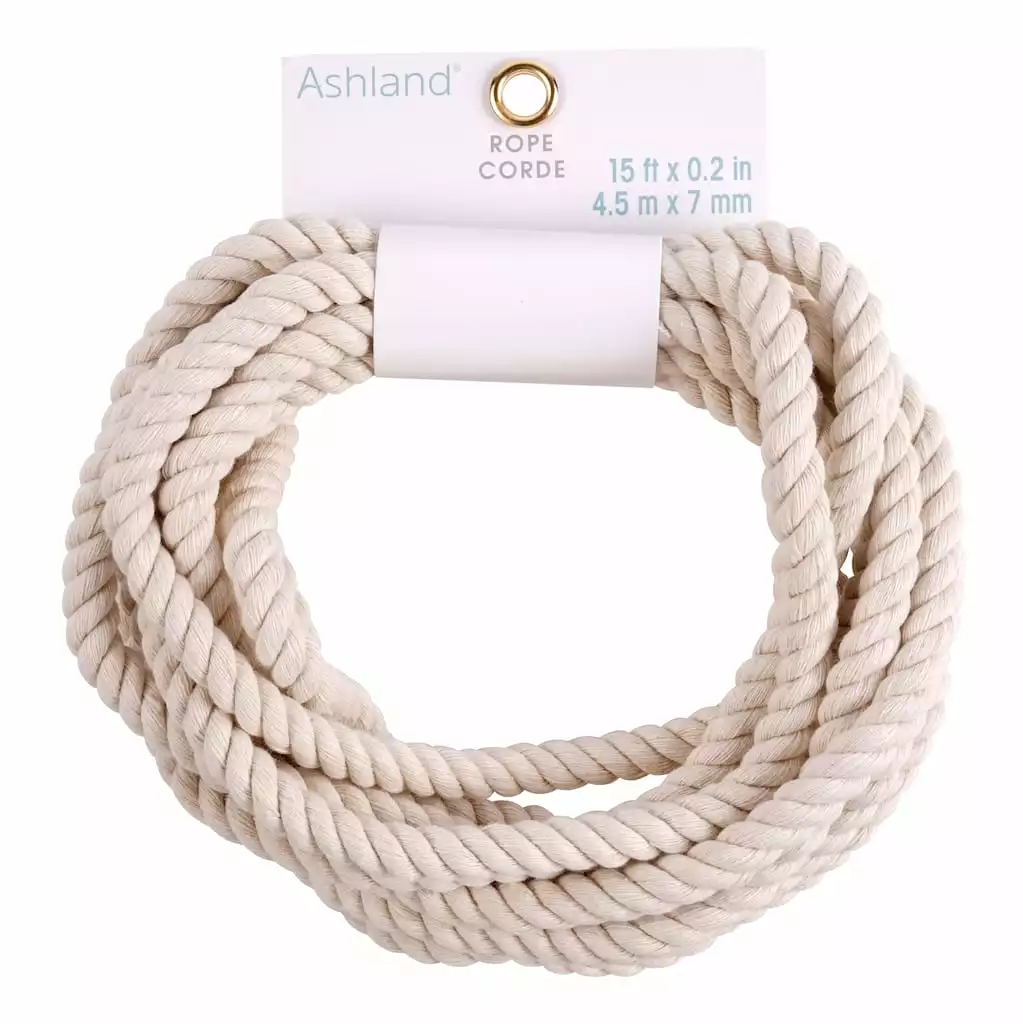 Budget โ๏ธ 12 Pack: 15ft. Ivory Rope by Ashland® ๐ฏ 3 Budget โ๏ธ 12 Pack: 15ft. Ivory Rope by Ashland® ๐ฏ