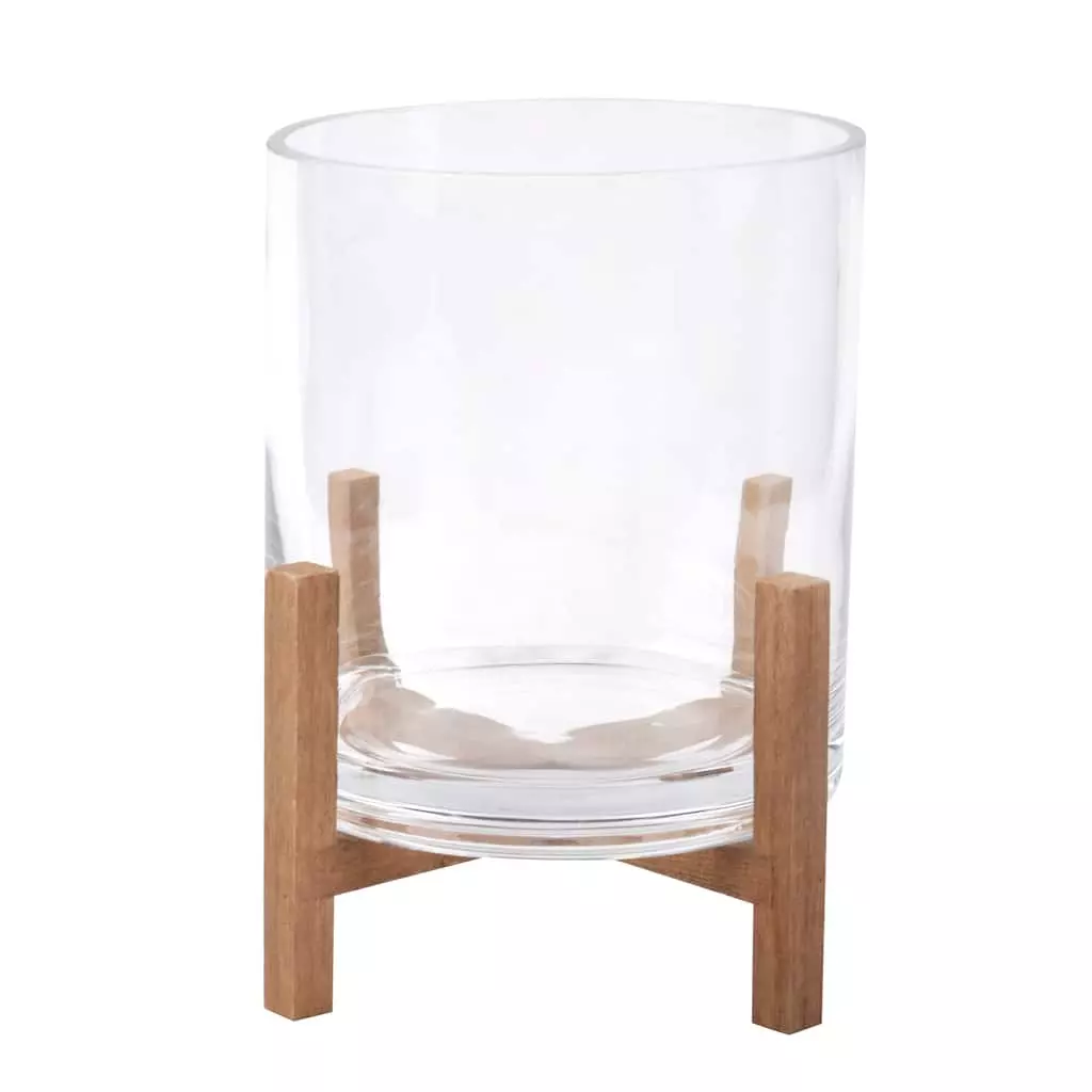Discount ⌛ Glass Candle Holder with Wood Base by Ashland® 🥰 3 Discount ⌛ Glass Candle Holder with Wood Base by Ashland® 🥰