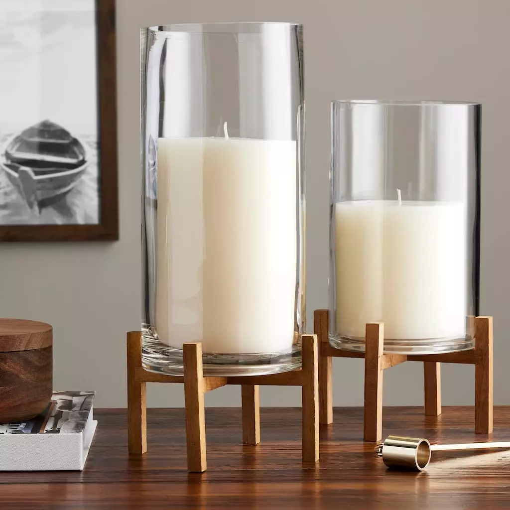 Budget ๐ฏ Glass Candle Holder with Wood Base by Ashland® ๐ 4 Budget ๐ฏ Glass Candle Holder with Wood Base by Ashland® ๐ - Image 2