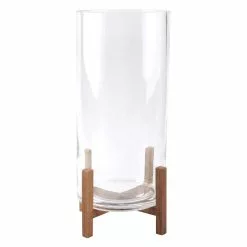 Outlet 😉 6 Pack: 11.5" Glass Candle Holder with Wood Base by Ashland® ⭐