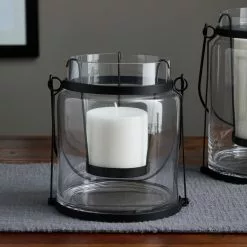 Brand new ⌛ 7.2" Glass Lantern with Black Handle by Ashland® ⭐ -Ashland Online Store 10633878 20
