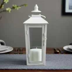 Cheap ⌛ 12.2" White Metal Lantern by Ashland® 🤩 -Ashland Online Store 10638433 20