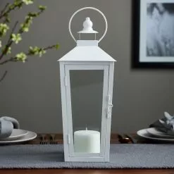 Wholesale 😀 15.7" White Metal Lantern by Ashland® 😉 -Ashland Online Store 10638435 20