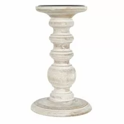 Best reviews of ⭐ 8 Pack: 8" Whitewashed Wood Carved Pillar Candle Holder by Ashland® 👍
