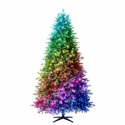 Cheap ๐ 7.5ft. Pre-Lit Laurel Pine Artificial Christmas Tree, Multicolor Twinkly™ LED Lights by Ashland® ๐