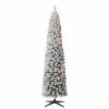 Cheapest ⭐ 7ft. Pre-Lit Flocked Artificial Pencil 🤩 Christmas Tree, Clear Lights by Ashland® 👏