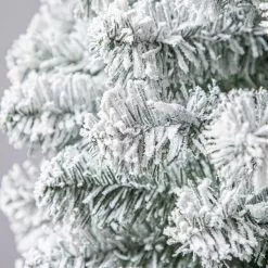 Cheapest ⭐ 7ft. Pre-Lit Flocked Artificial Pencil 🤩 Christmas Tree, Clear Lights by Ashland® 👏 -Ashland Online Store 10643349 12