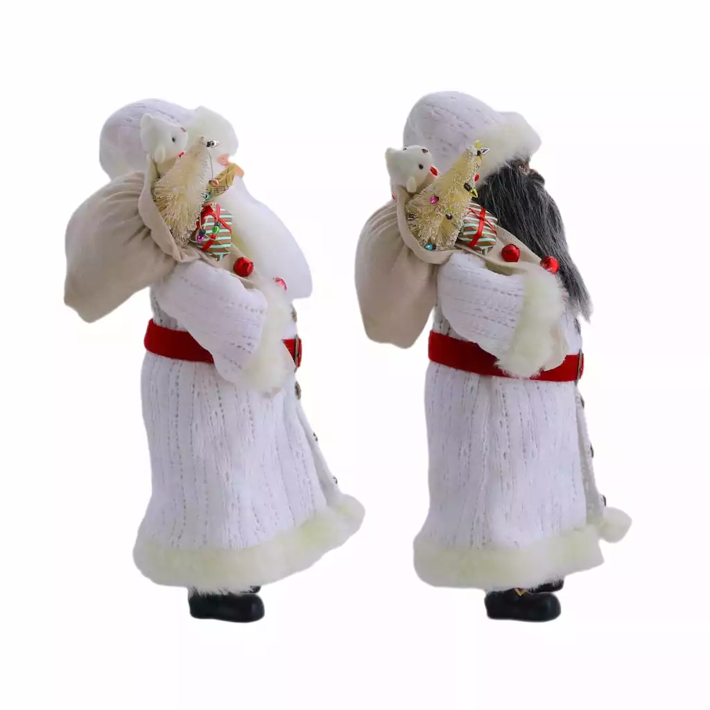 Buy ✨ Assorted 16" Santa in White Fur Robe with Striped Gifts by Ashland® ✨ 4 Buy ✨ Assorted 16" Santa in White Fur Robe with Striped Gifts by Ashland® ✨ - Image 2