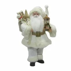 Brand new 🥰 18" Santa in White Knit Fur Robe with Gifts by Ashland® 🛒