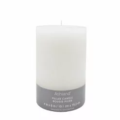 Hot Sale 🛒 4" x 6" White Pillar Candle by Ashland® ✔️