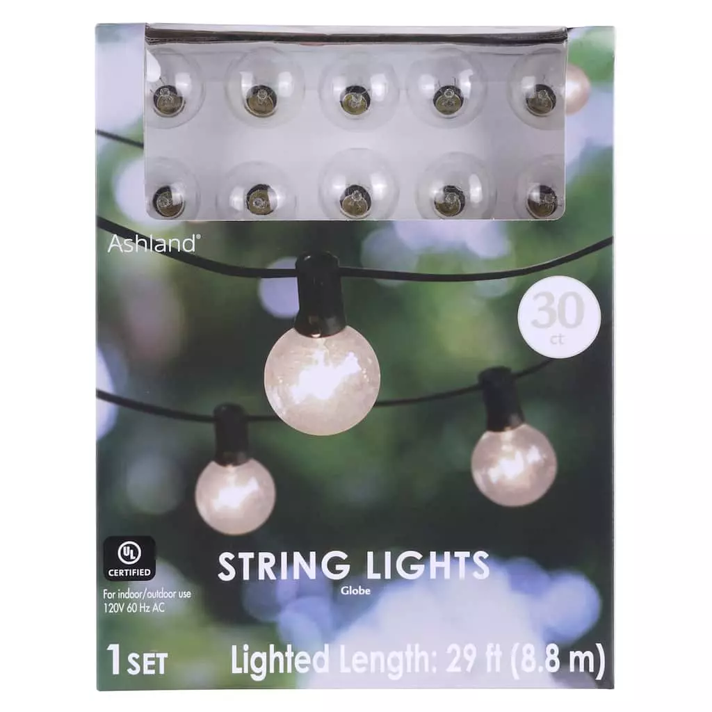 Buy ✨ 30ct. Clear Globe String Lights by Ashland® ⌛ 3 Buy ✨ 30ct. Clear Globe String Lights by Ashland® ⌛