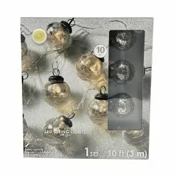 Promo 🌟 6 Pack: 10ct. Warm White LED Silver Globe String Lights by Ashland® 🧨