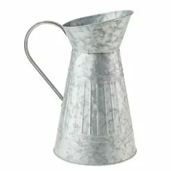 Hot Sale 💯 10" Whitewashed Galvanized Metal Pitcher by Ashland® ⭐