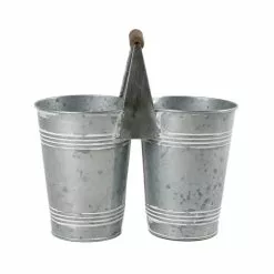Budget 🌟 8 Pack: 9.6" Mini Galvanized Double Bucket by Ashland® 🥰