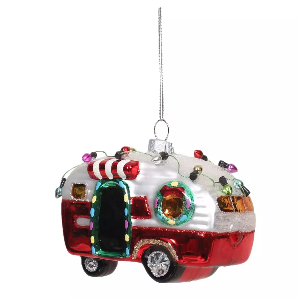 Budget ✨ Glass Camper Ornament by Ashland® ⌛ 3 Budget ✨ Glass Camper Ornament by Ashland® ⌛