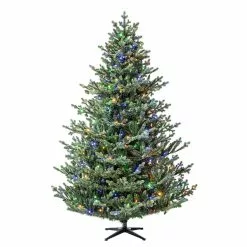 Hot Sale 😀 7.5ft. Pre-Lit Balkan Spruce Quick Set® Artificial Christmas Tree, Color-Changing LED Lights by Ashland® ⌛