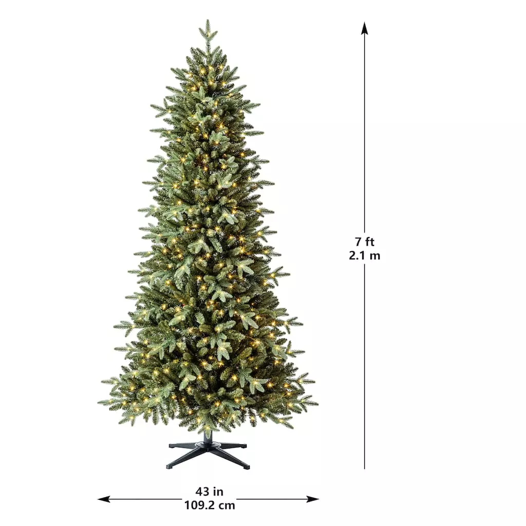 Promo ✨ 7ft. Pre-Lit Denison Slim Fir Artificial Christmas Tree, Fairy Warm White LED Lights by Ashland® ✔️ 8 Promo ✨ 7ft. Pre-Lit Denison Slim Fir Artificial Christmas Tree, Fairy Warm White LED Lights by Ashland® ✔️ - Image 6