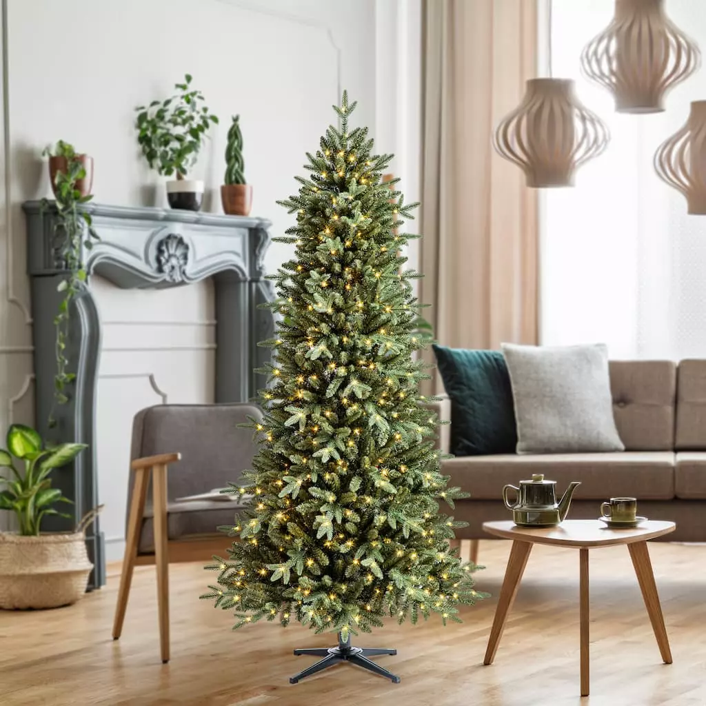 Promo ✨ 7ft. Pre-Lit Denison Slim Fir Artificial Christmas Tree, Fairy Warm White LED Lights by Ashland® ✔️ 10 Promo ✨ 7ft. Pre-Lit Denison Slim Fir Artificial Christmas Tree, Fairy Warm White LED Lights by Ashland® ✔️ - Image 8