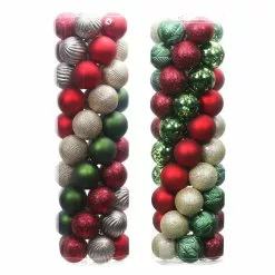 Promo 😉 Assorted 50ct. 2" Farmhouse Ball Ornament Set by Ashland® ✨