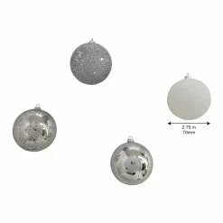 Hot Sale ✔️ Assorted 32ct. 3" Silver & White Shatterproof Ball Ornaments by Ashland® ⭐ -Ashland Online Store 10672849 4