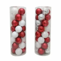 Top 10 👍 Assorted 32ct. 3" Red & White Shatterproof Ball Ornaments by Ashland® ✔️