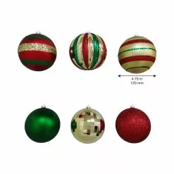 Outlet 💯 Assorted 6ct. 4.5" Red, Green & Gold Shatterproof Ball Ornaments by Ashland® ✔️ -Ashland Online Store 10672854 4