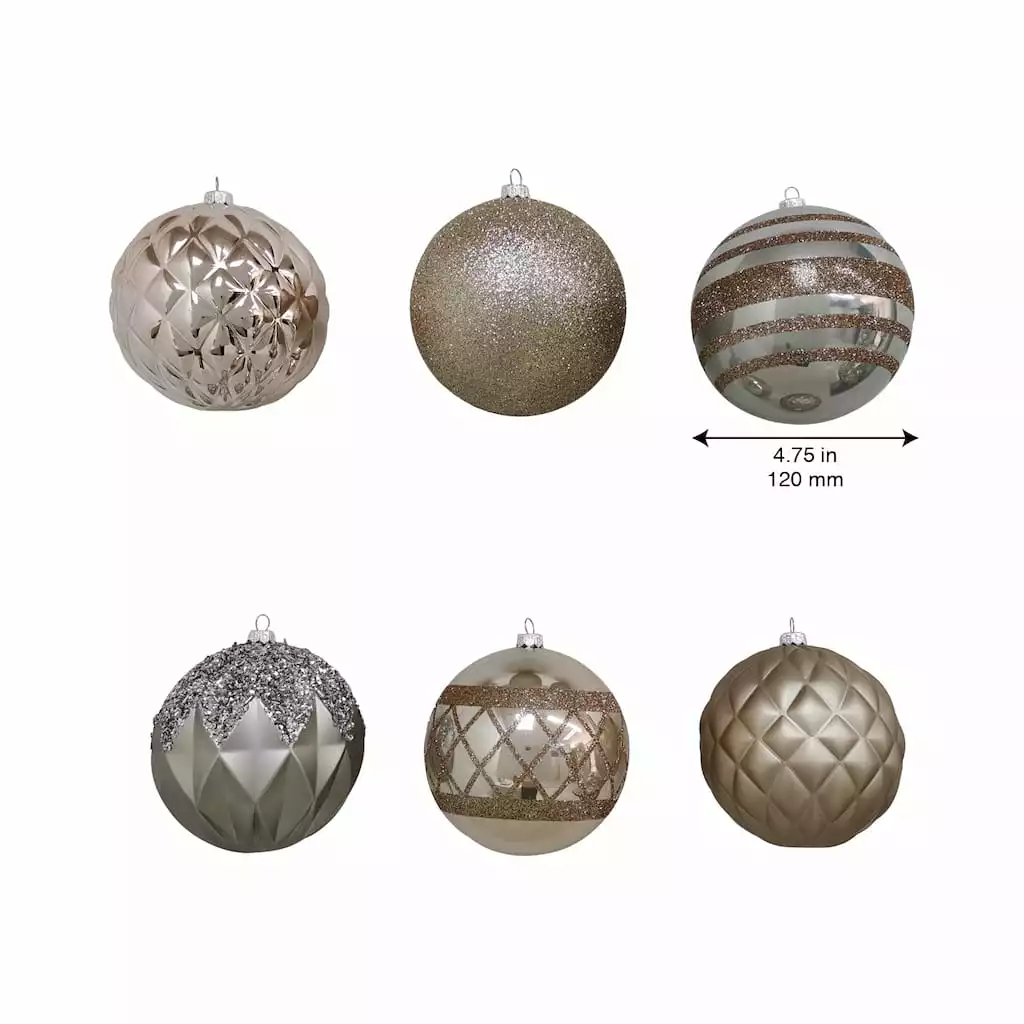 Best deal ๐งจ Assorted 6ct. 4.5" Metallic Shatterproof Ball Ornaments by Ashland® โ 6 Best deal ๐งจ Assorted 6ct. 4.5" Metallic Shatterproof Ball Ornaments by Ashland® โ - Image 4