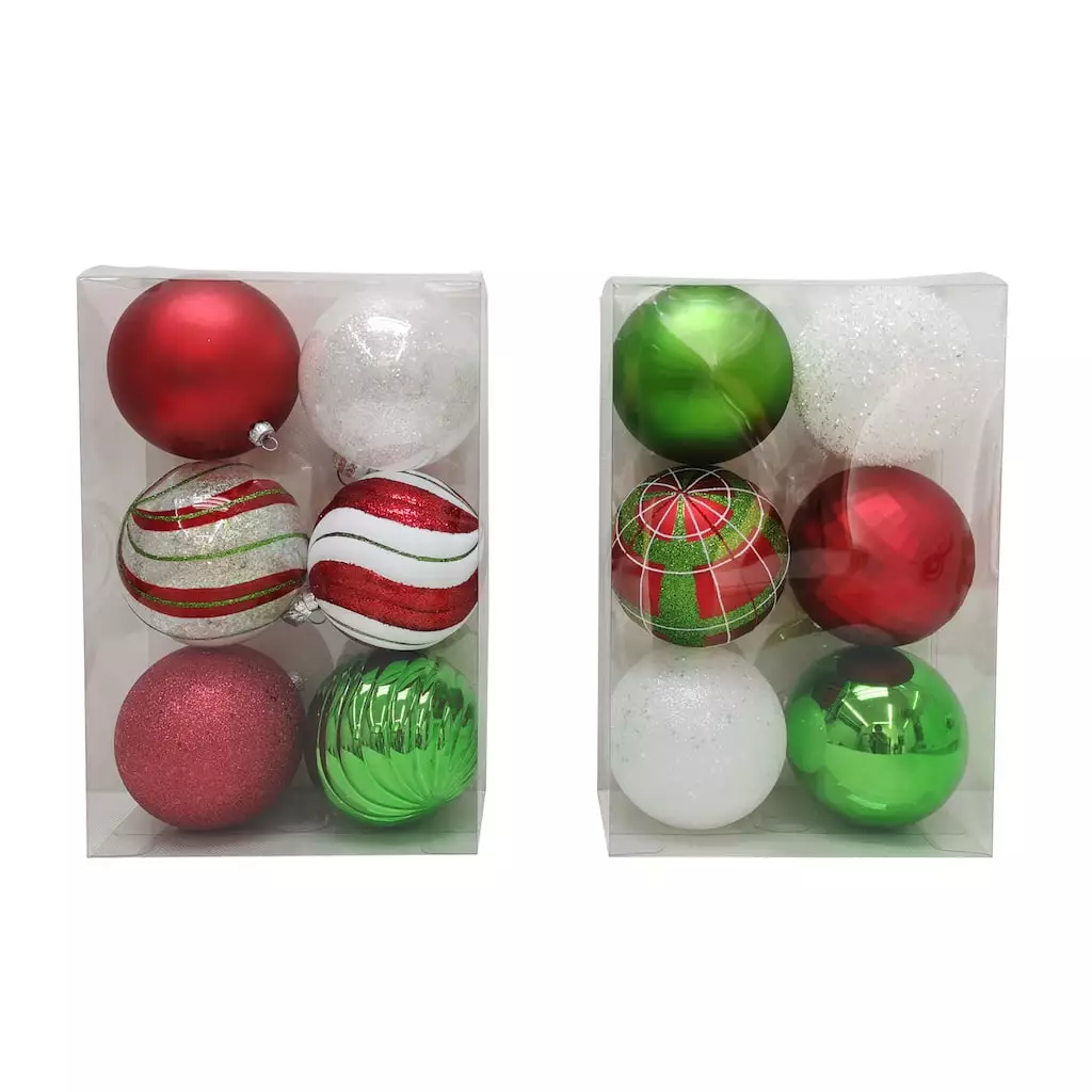 Deals โ Assorted 6ct. 4.5" Red, Green & White Shatterproof Ball Ornaments by Ashland® ๐ 3 Deals โ Assorted 6ct. 4.5" Red, Green & White Shatterproof Ball Ornaments by Ashland® ๐