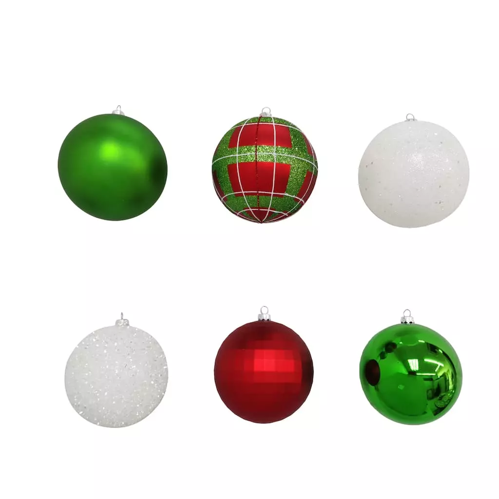 Deals โ Assorted 6ct. 4.5" Red, Green & White Shatterproof Ball Ornaments by Ashland® ๐ 5 Deals โ Assorted 6ct. 4.5" Red, Green & White Shatterproof Ball Ornaments by Ashland® ๐ - Image 3