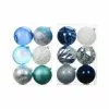 Deals ⭐ Assorted 6ct. 5" Silver, Blue & White Shatterproof Ball Ornaments by Ashland® 🔔