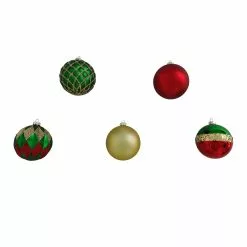 Hot Sale ✔️ Assorted Red, Green & Gold Plastic Round Ornaments by Ashland® ⌛ -Ashland Online Store 10672881 3